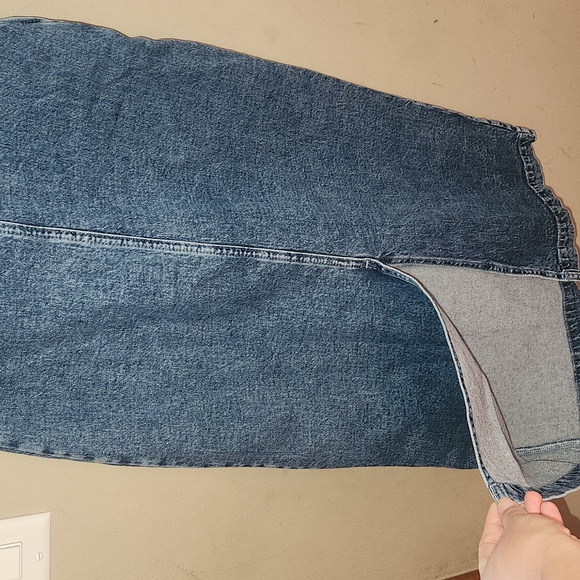 Nwt-Gap Sleeveless Stretch Denim Midi Dress. Size 0P - Picture 5 of 14